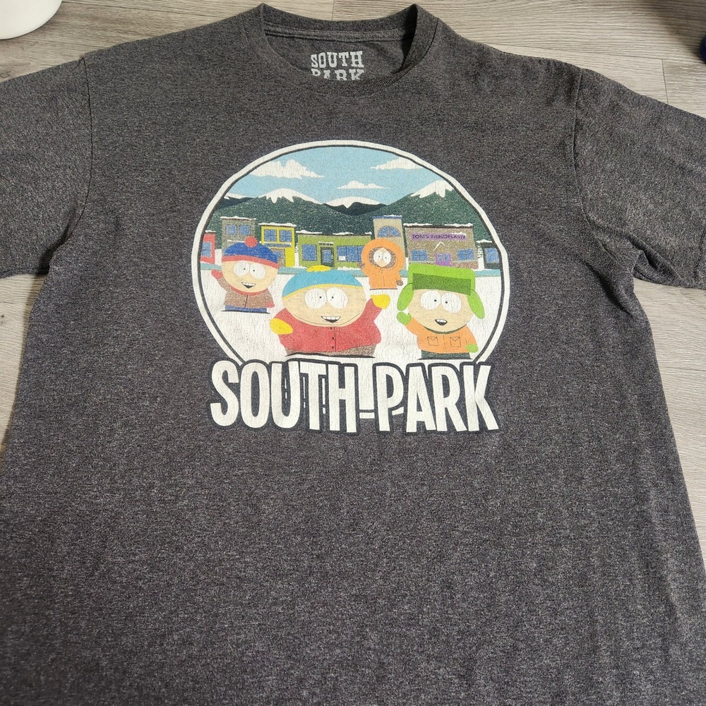 South Park Characters Graphic T Shirt Size M Charcoal Comedy Cartoon‎ TV Show